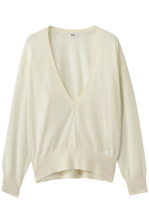 ティアラ/TIARAのVネックシアーニット(110300/110301)