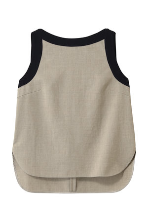 ティアラ/TIARAのバイカラーノースリーブブラウス(セットアップ可)(110400/110401)