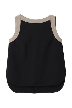 ティアラ/TIARAのバイカラーノースリーブブラウス(セットアップ可)(110400/110401)