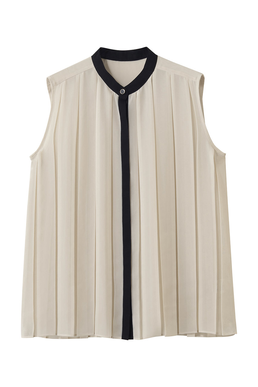 ティアラ/TIARAのバイカラープリーツトップス(アイボリー/A0153FB 027)