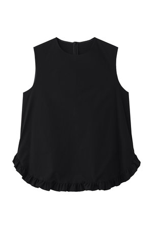 ティアラ/TIARAの《定番》フリルヘムノースリーブブラウス(セットアップ可)(110400/110401)