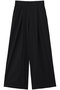《定番》タックワイドストレートパンツ(セットアップ可) ティアラ/TIARA ブラック
