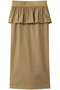 ペプラムベルトストレッチタイトスカート ティアラ/TIARA キャメル