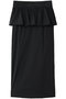 ペプラムベルトストレッチタイトスカート ティアラ/TIARA ブラック