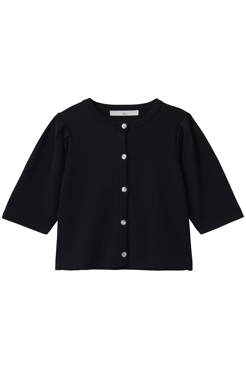 ティアラ/TIARAのビジューボタンカーディガン(ブラック/A0153KCD001)