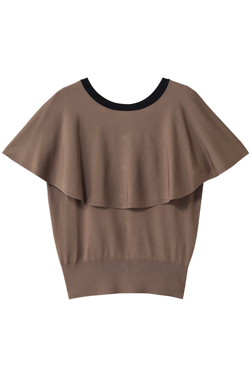 ティアラ/TIARAのケープカラーニット(モカ/A0153KSW201)