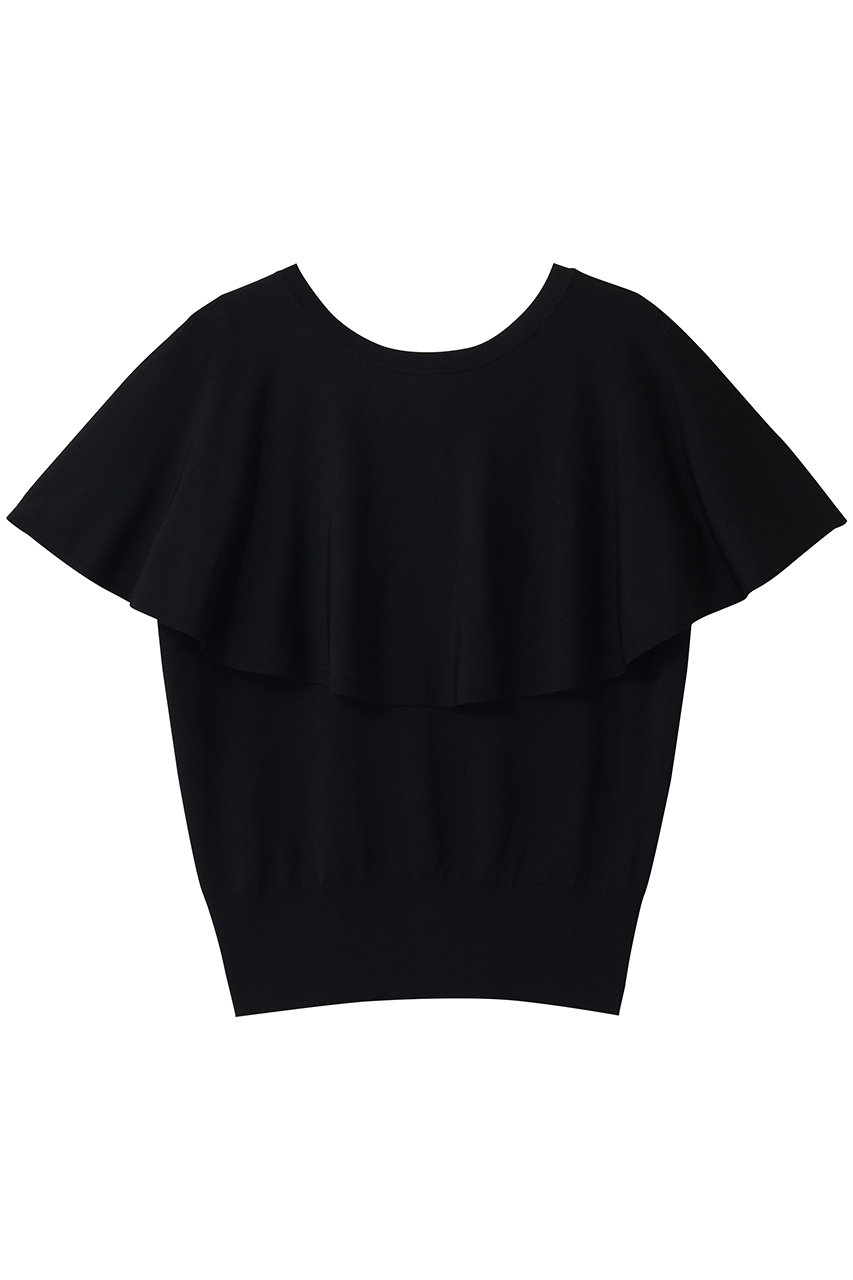 ティアラ/TIARAのケープカラーニット(ブラック/A0153KSW201)