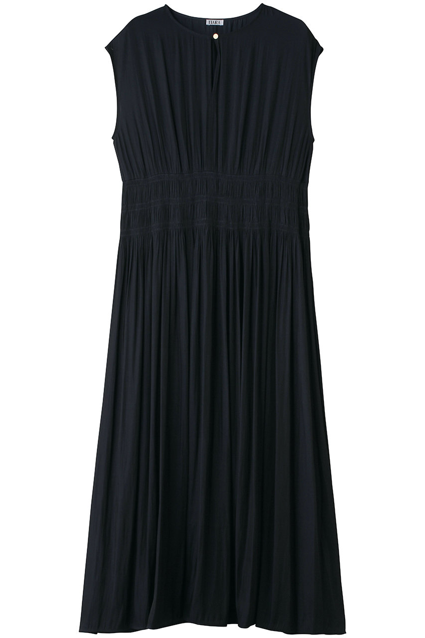 ティアラ/TIARAのシャーリングワンピース(ネイビー/A0161FA 479)