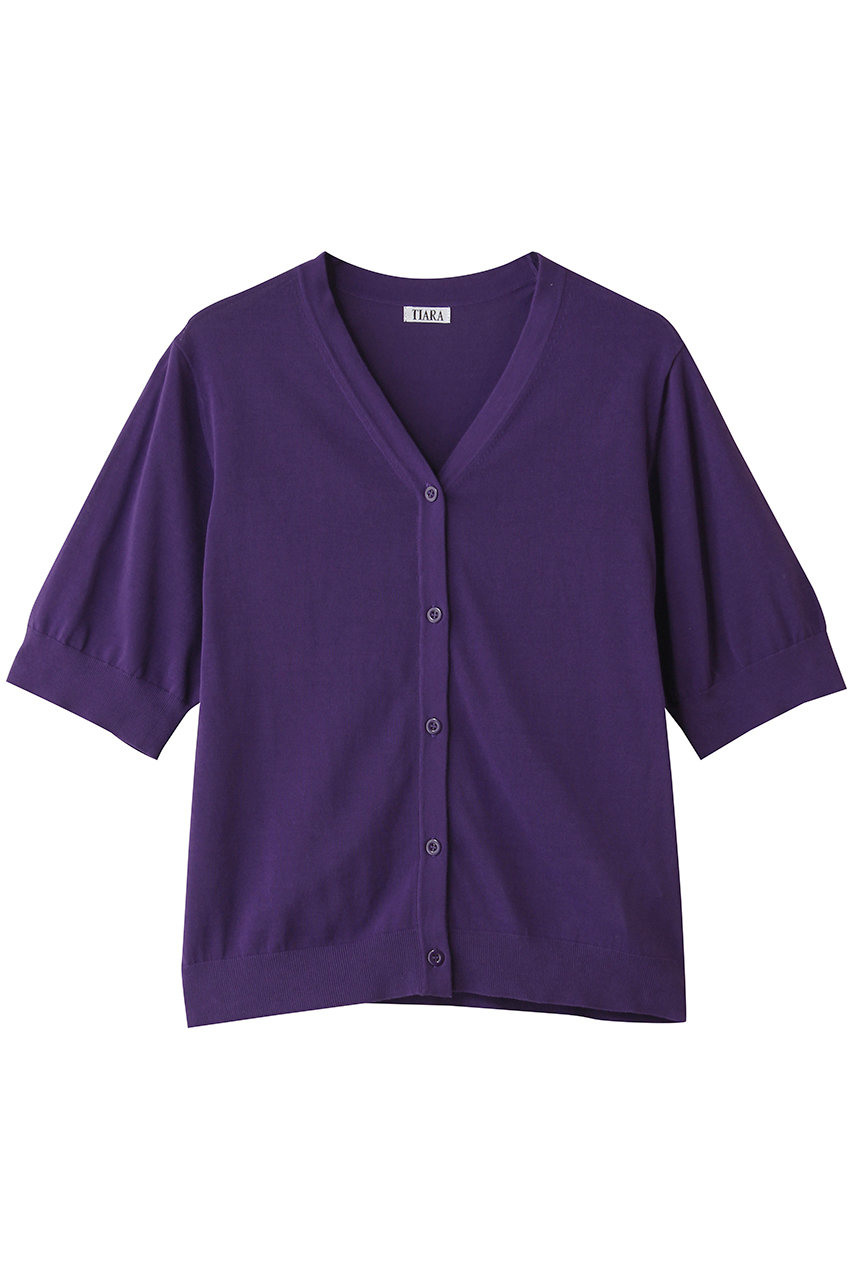 ティアラ/TIARAのトリプルラインカーディガン(パープル/A0161KCD401)