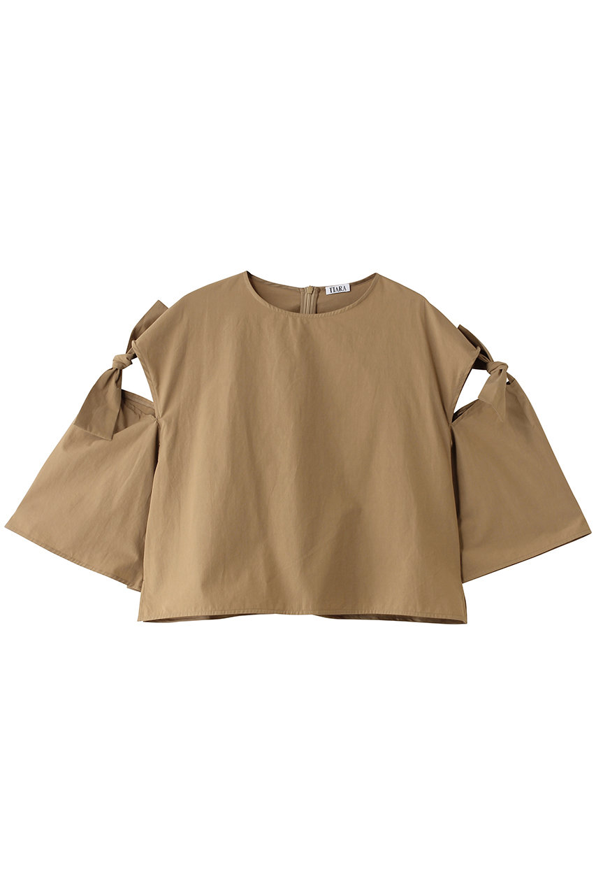 ティアラ/TIARAのリボントリミングブラウス(ベージュ/A0161FB 476)