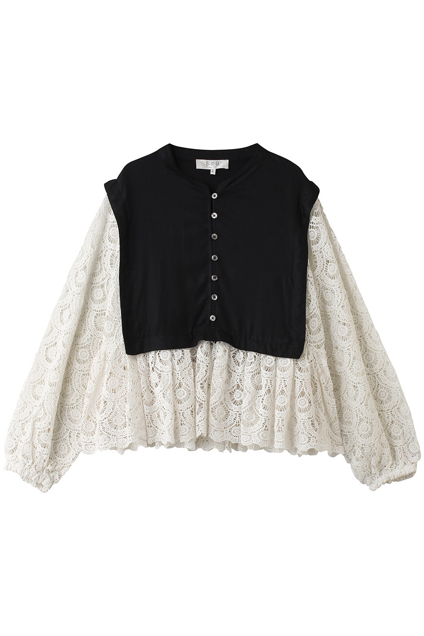 ティアラ/TIARAの【Sea New York】ELLISON SOLID L/SLV TOP(D2)(ブラック/A0162FB 271)