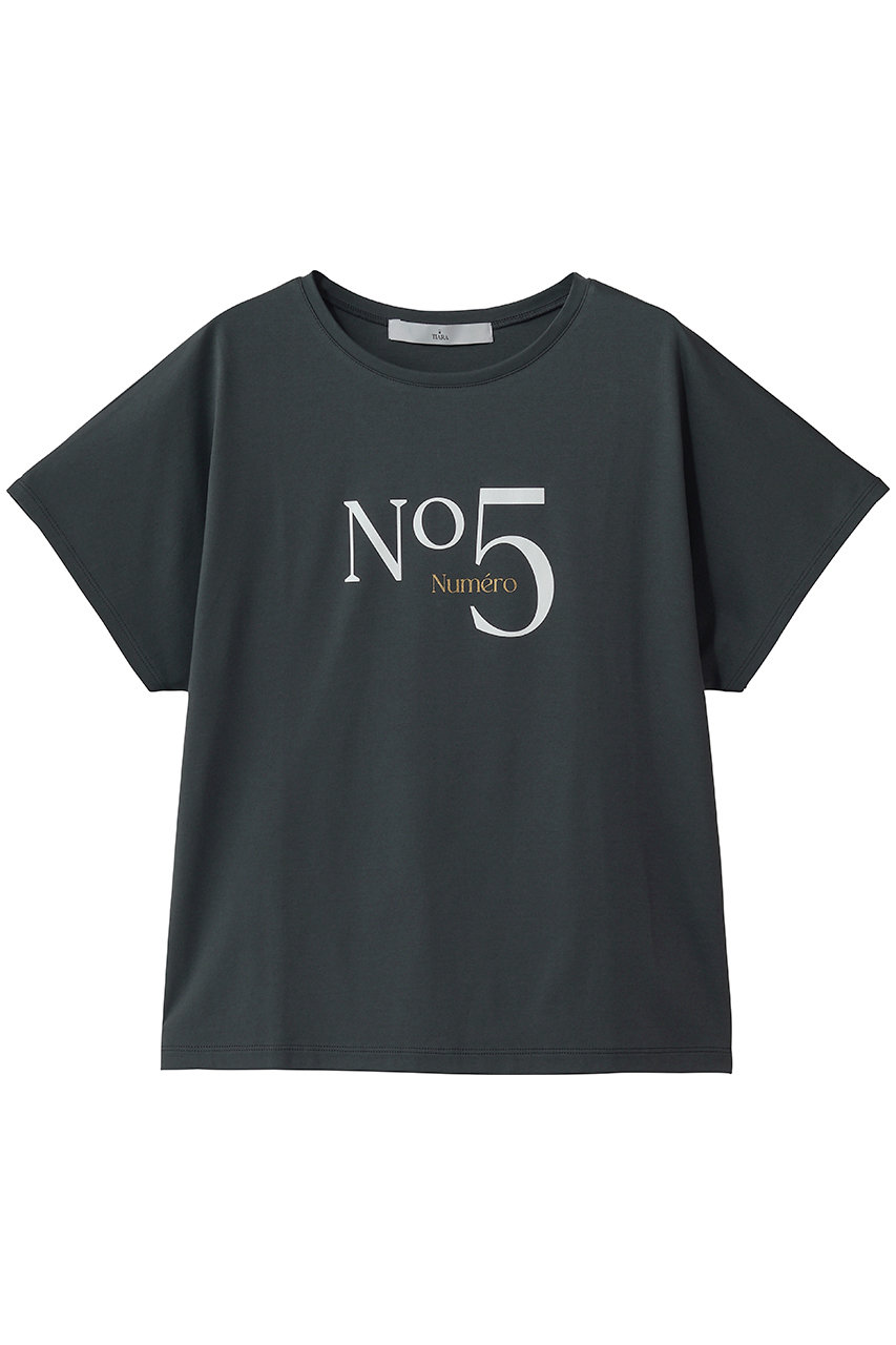 ティアラ/TIARAのNO.5ドルマンTシャツ(チャコールグレー/A0153UTS253)