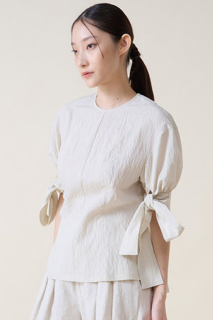 ティアラ/TIARAの【予約販売】リボンスリーブブラウス(110400/110402)