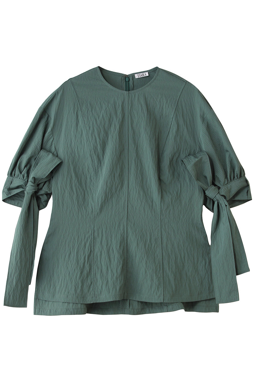 ティアラ/TIARAのリボンスリーブブラウス(グリーン/A0161FB 495)