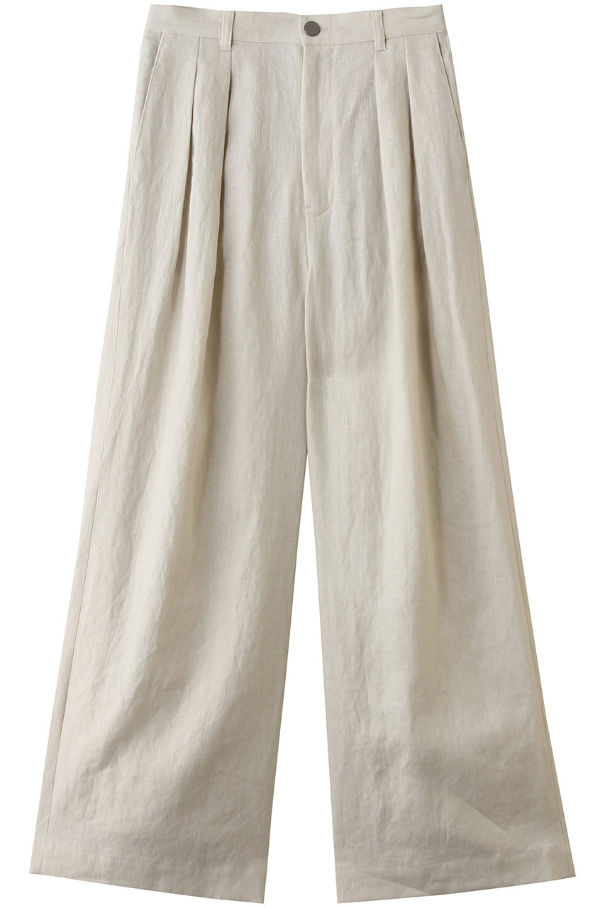 ティアラ/TIARAのリネンタックワイドパンツ(ベージュ/A0161FP 491)