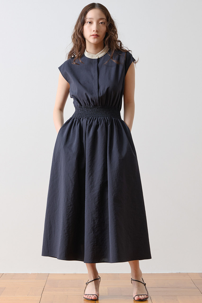 ティアラ/TIARAの【予約販売】ハイネックシャーリングワンピース(ネイビー/A0161FA 552)