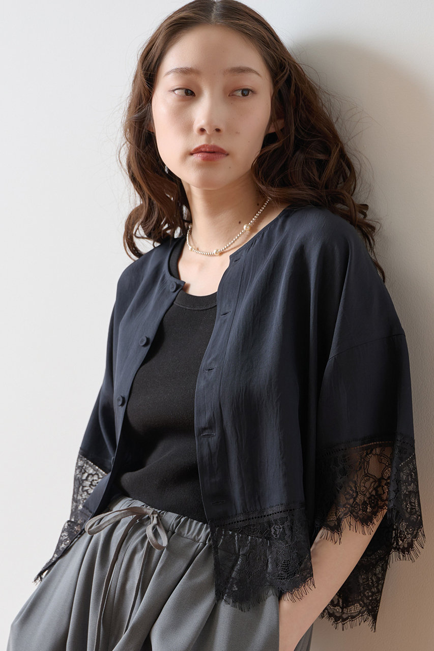 ティアラ/TIARAの【予約販売】レースヘムTブラウス(ネイビー/A0161FB 529)