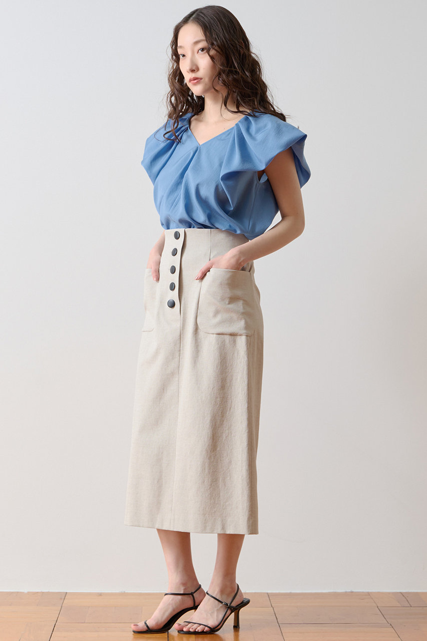 ティアラ/TIARAの【予約販売】バルーンスリーブブラウス(ブルー/A0161FB 551)