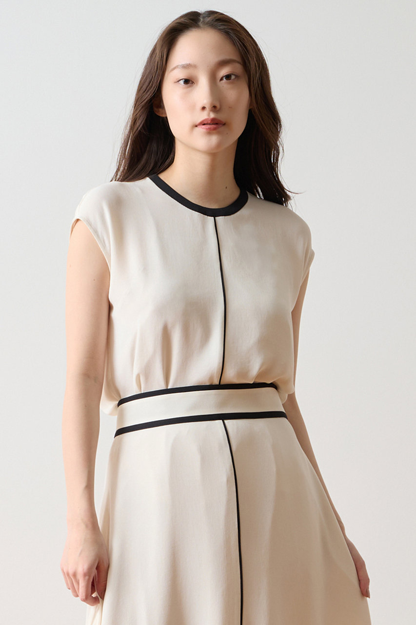 ティアラ/TIARAの【予約販売】バイカラーブラウス(アイボリー/A0161FB 572)