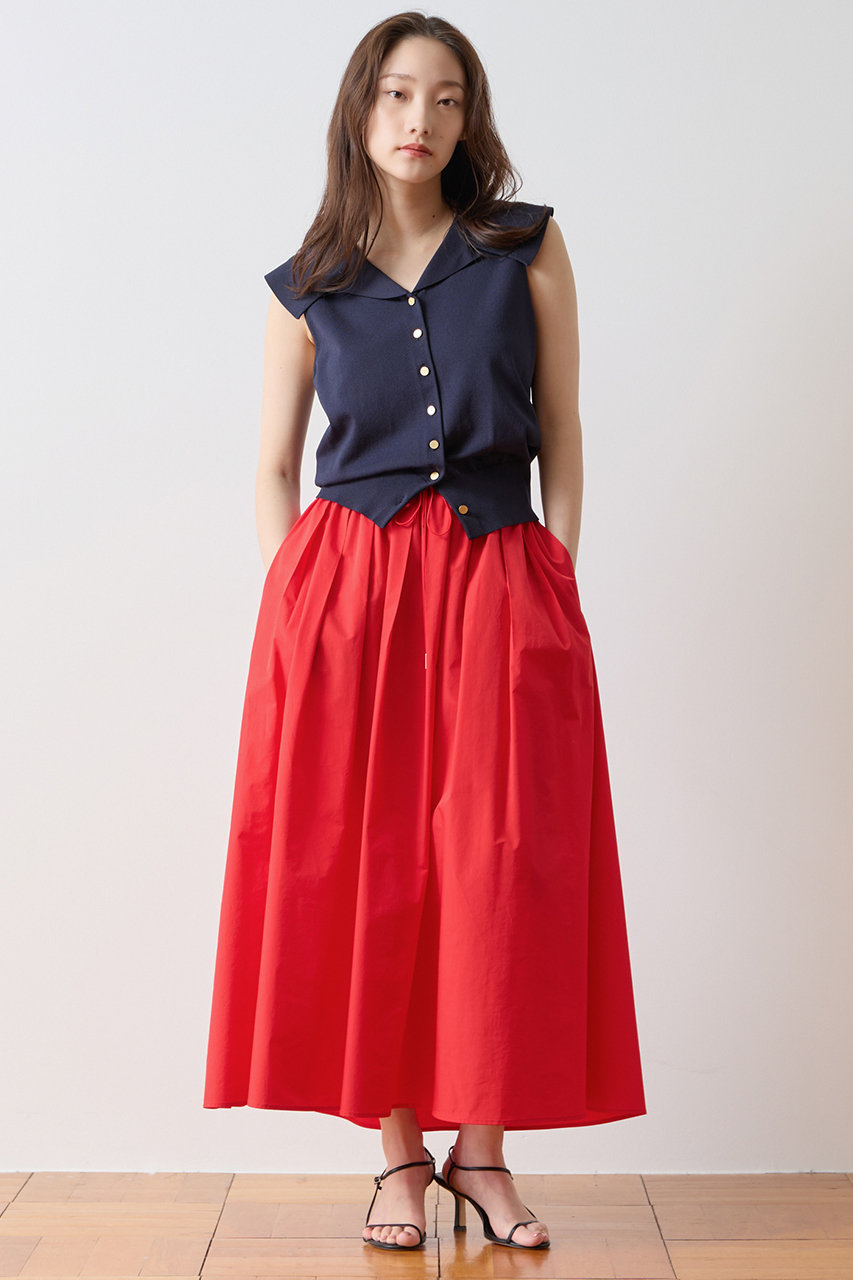 ティアラ/TIARAの【予約販売】タックギャザーフレアスカート(レッド/A0161FS 523)