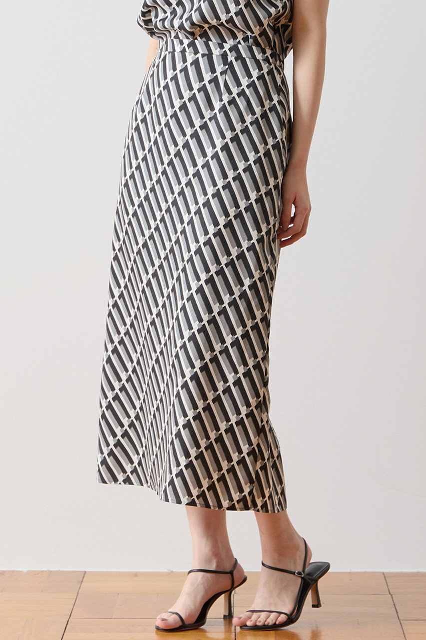 ティアラ/TIARAの【予約販売】トリコロールプリントナロースカート(ブラック系/A0161FS 528)