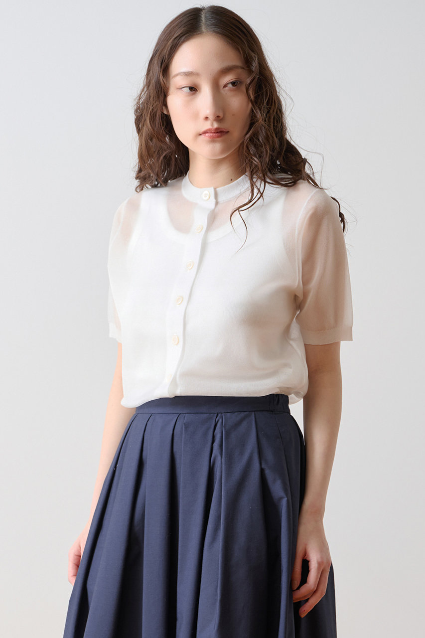 ティアラ/TIARAの【予約販売】シアーカーディガン(ホワイト/A0161KCD501)