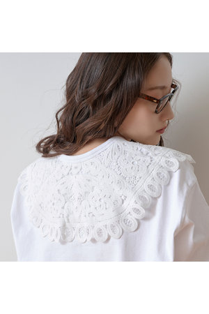 ティアラ/TIARAの【予約販売】レースカラーTシャツ(110100/110102)