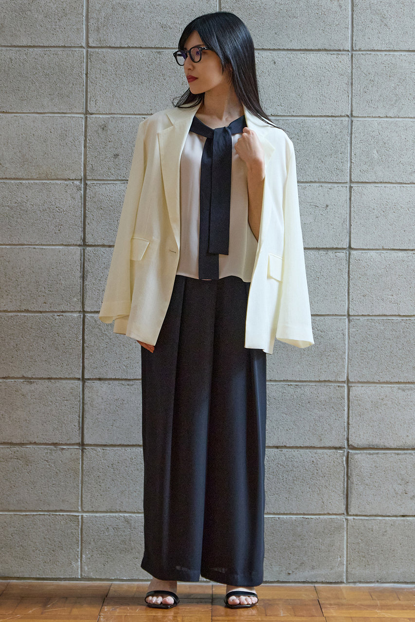 TIARA(ティアラ)｜ボウタイ2WAYブラウス/ベージュ の通販｜ELLESHOP