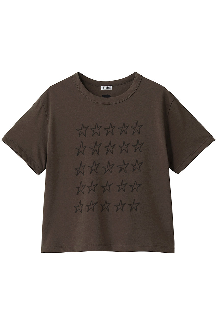 ティアラ/TIARAのSHOGO SEKINEスターTシャツ(ブラウン/A0163UTS257)