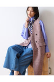 ツイードロングベスト