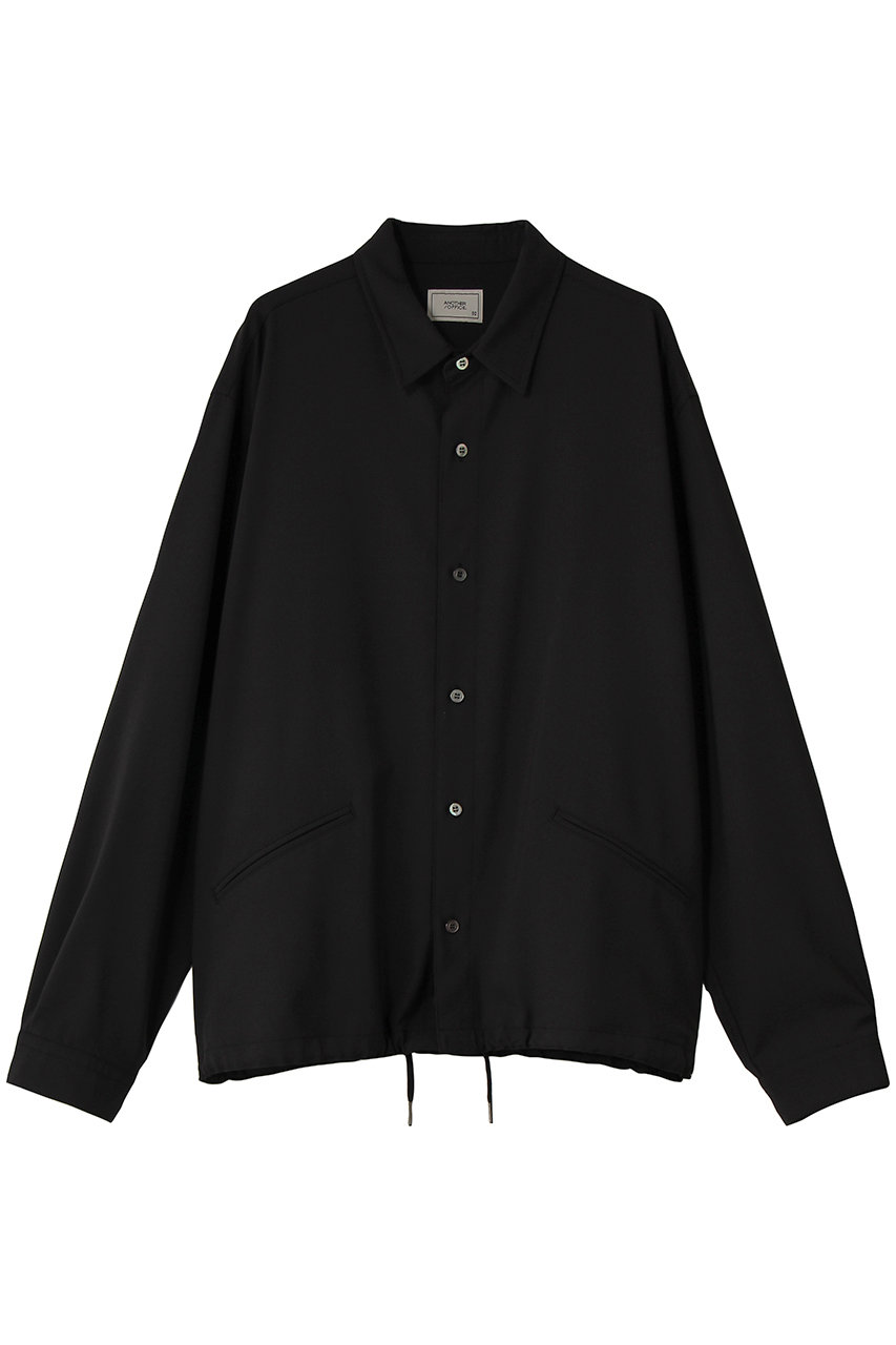 アナザーオフィス/ANOTHER OFFICEの【UNISEX】Tropical-Wool Coach Jacket(BLACK/AOFSSH003)