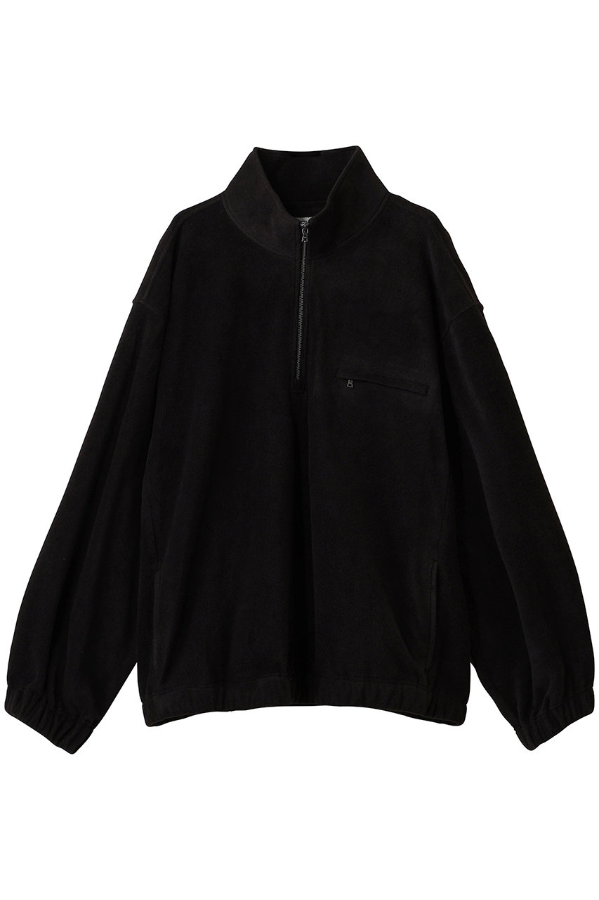 ANOTHER OFFICE Tourist Fine Fleece Half Zip-up (BLACK, 2) アナザーオフィス ELLE SHOP