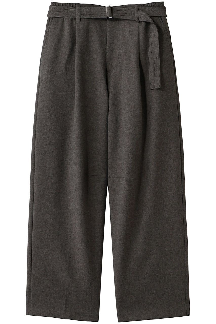 ANOTHER OFFICE Structure Curved Slacks (KHAKI BROWN, 3) アナザーオフィス ELLE SHOP
