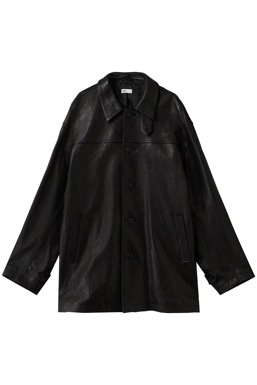 アナザーオフィス/ANOTHER OFFICEのLeather Car Coat(BLACK/AOFFLJ005)
