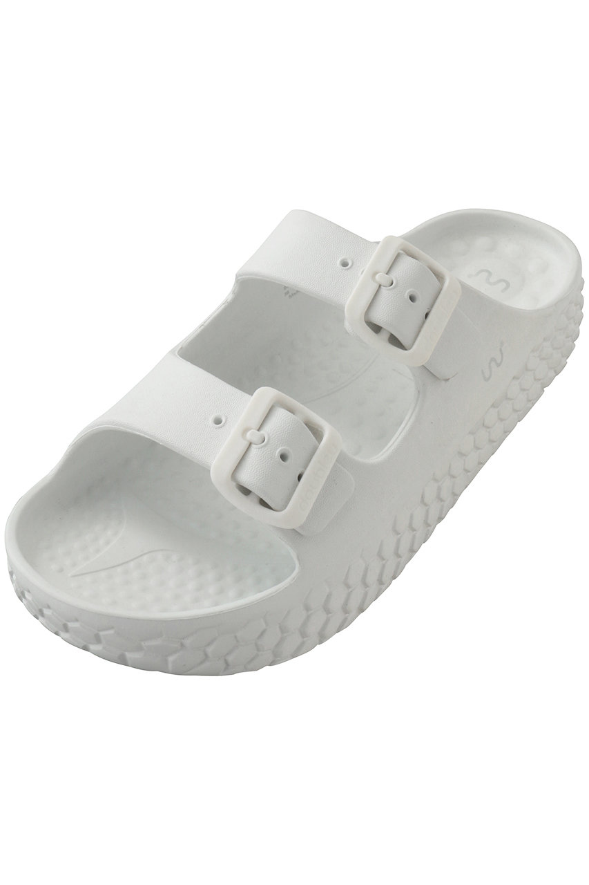 ダブリュー/doubleuのSAKURA リカバリーサンダル(WHITE/SAKURA STRAP BUCKLE)