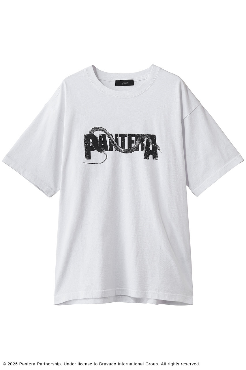 ユーミュージック/U/MUSICの【UNISEX】Pantera Snake Circle Logo SS Tシャツ(ホワイト/UIZZ-21705)