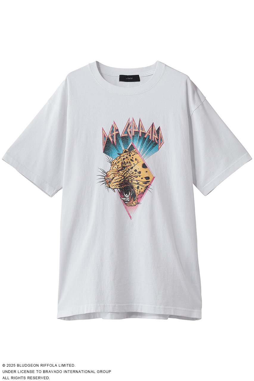 ユーミュージック/U/MUSICの【UNISEX】Def Leppard Leopard SS Tシャツ(ホワイト/UIZZ-21661)