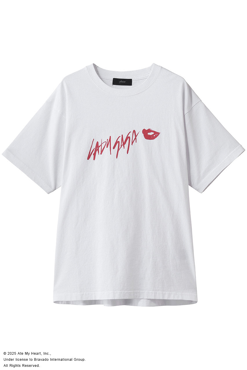 ユーミュージック/U/MUSICの【UNISEX】Lady Gaga BTW Face Pt SS Tシャツ(ホワイト/UIZZ-21689)