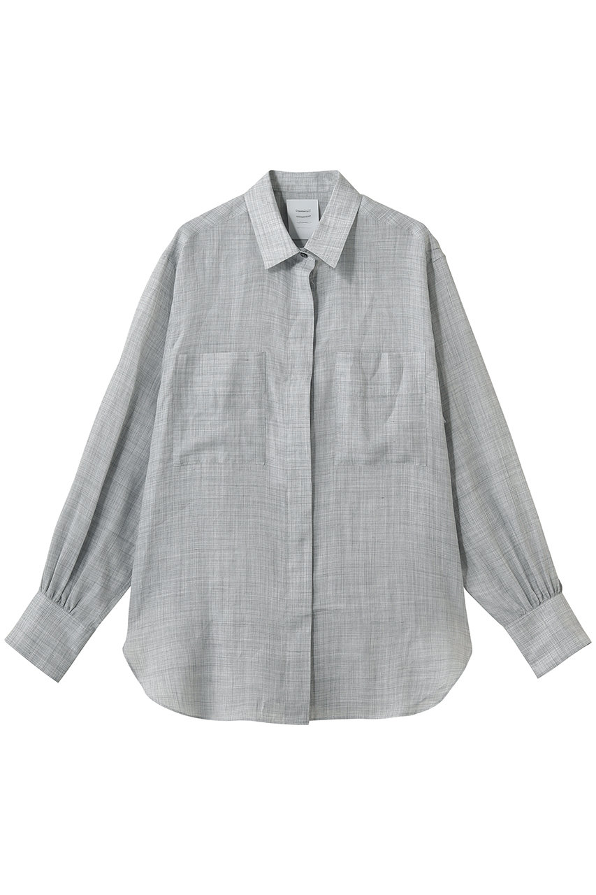 アンビラン/unbilancのラミールシャツ(ライトグレー/B5062AFB003)