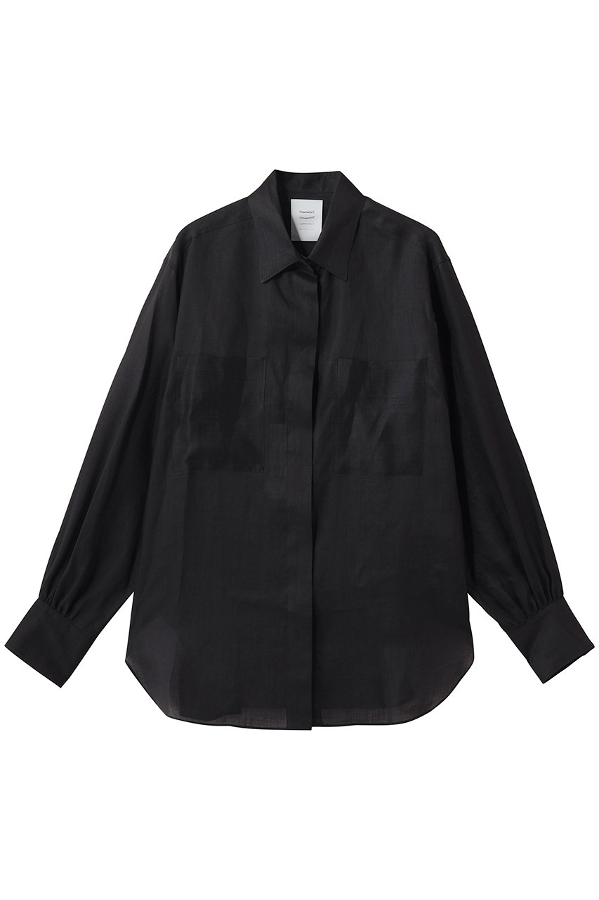 アンビラン/unbilancのラミールシャツ(ブラック/B5062AFB003)