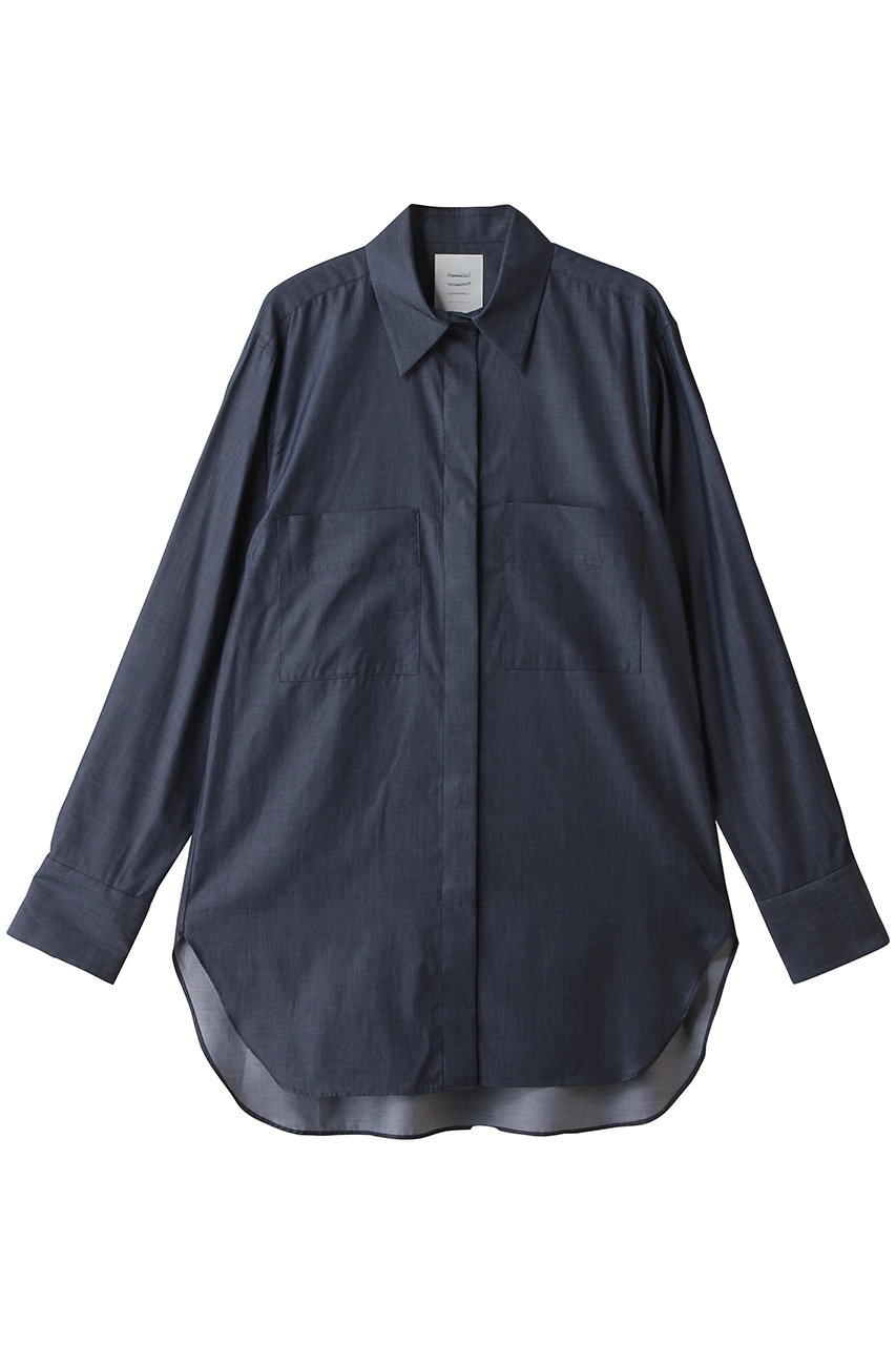 アンビラン/unbilancのスリッツシャツ(ネイビー/B5063AFB018)