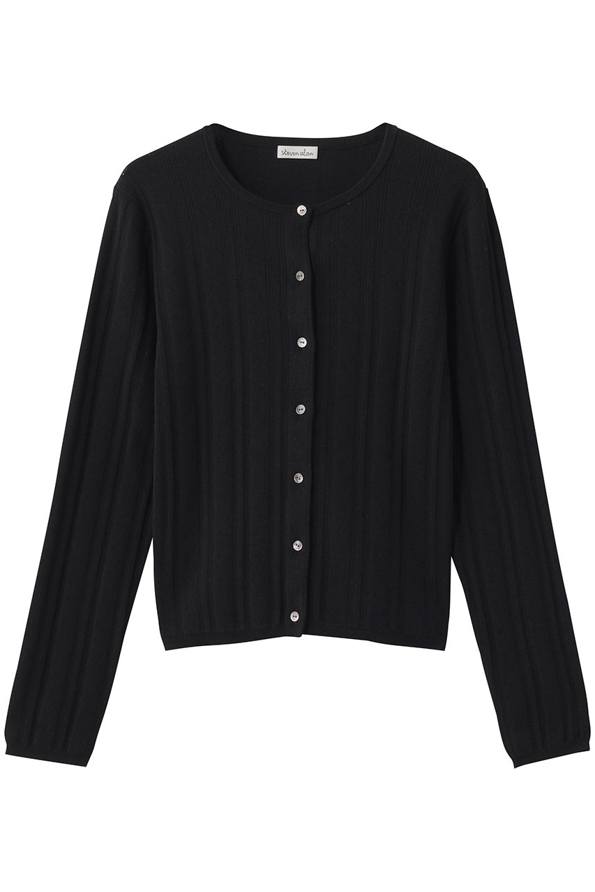 スティーブン アラン/Steven Alanのアイレット カーディガン(ブラック/8228-1-000009)