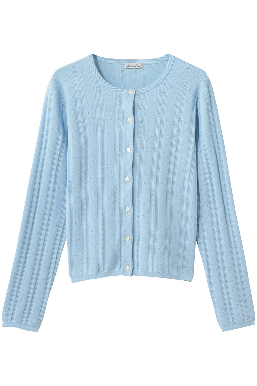 スティーブン アラン/Steven Alanのアイレット カーディガン(ライトブルー/8228-1-000009)