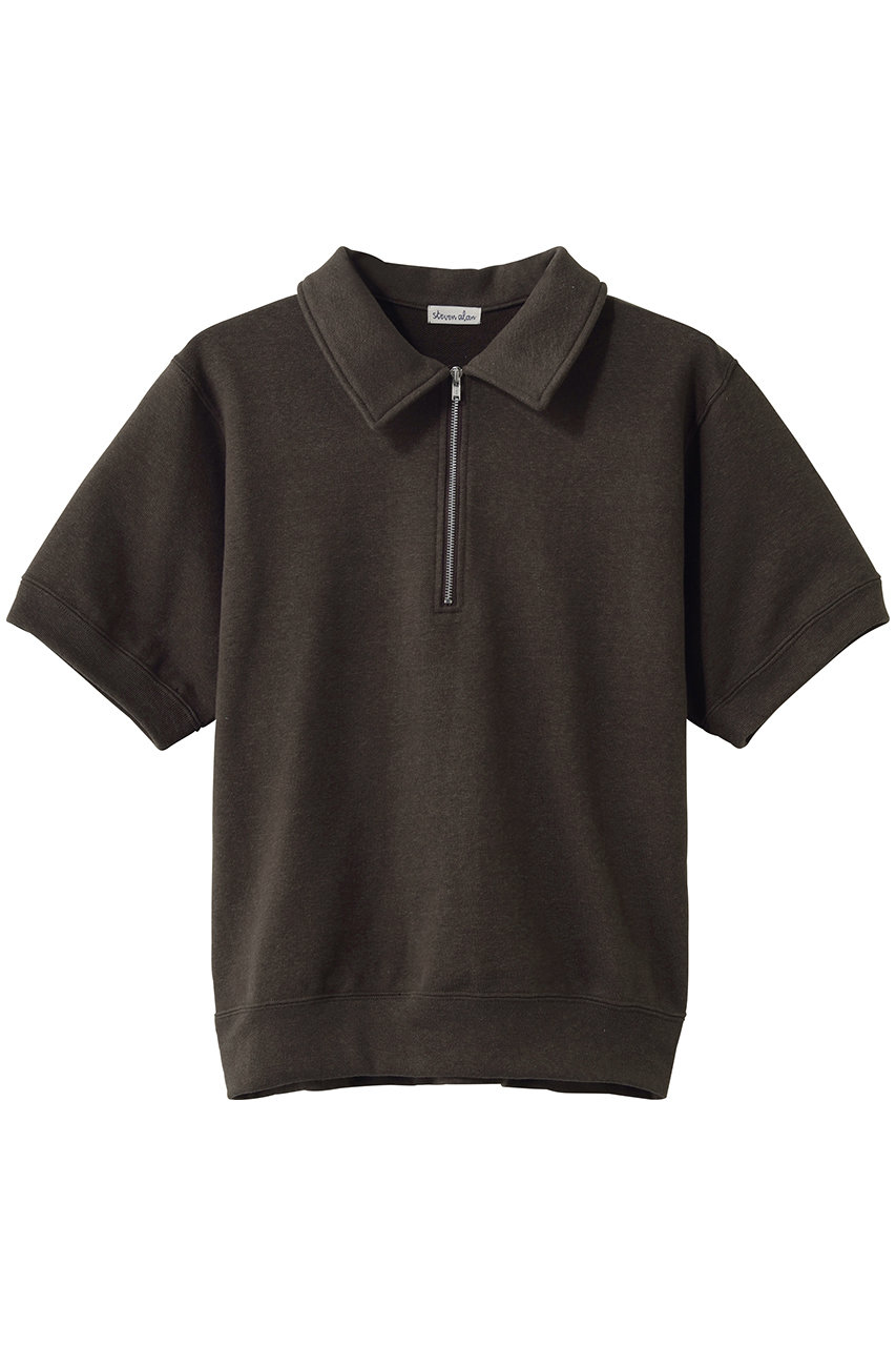 スティーブン アラン/Steven Alanのコットン スウェット ハーフジップ プルオーバー(ダークブラウン/8217-2-000005)