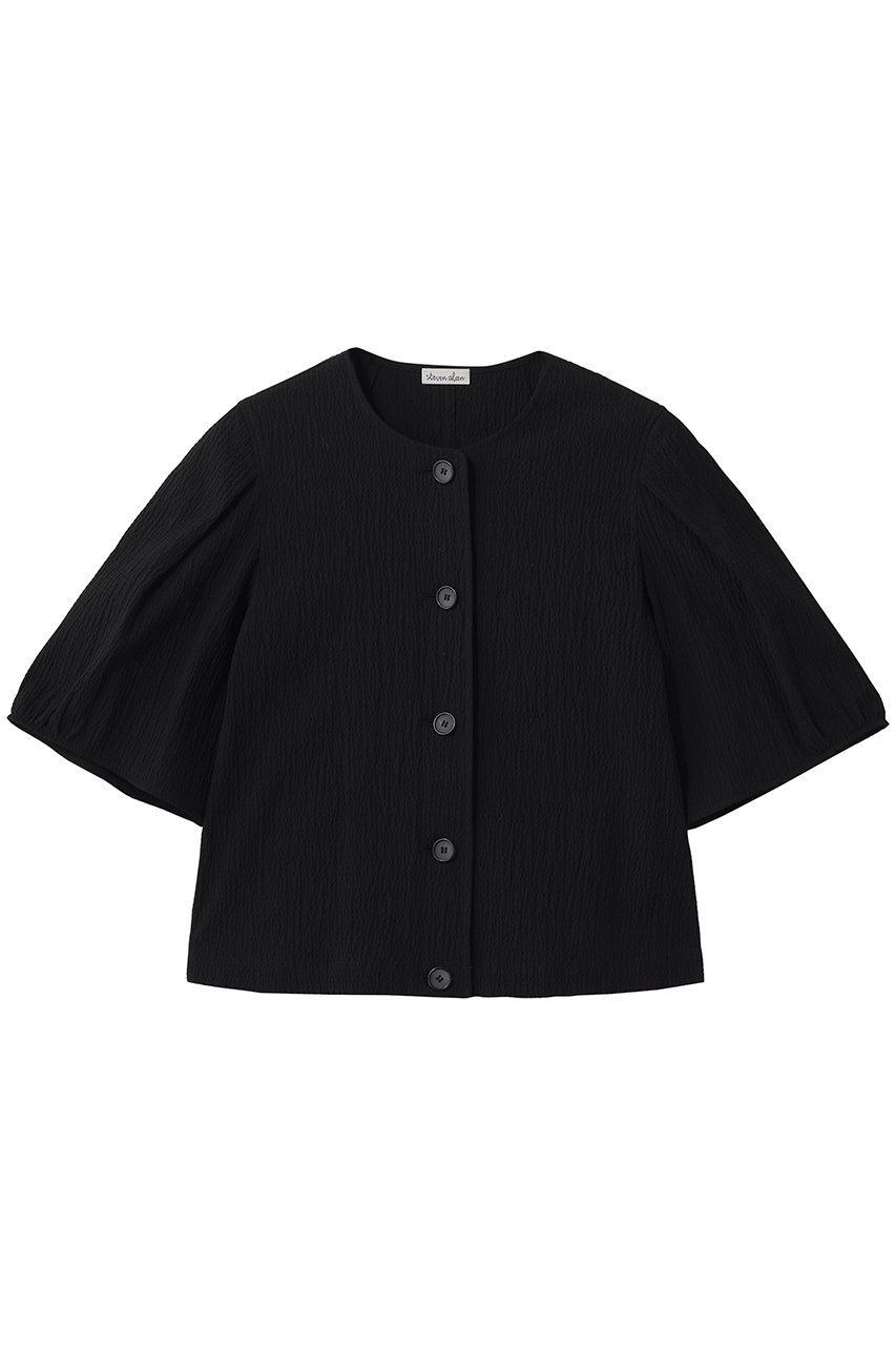 スティーブン アラン/Steven Alanのリップル コットン ブラウス(ブラック/8211-2-000016)