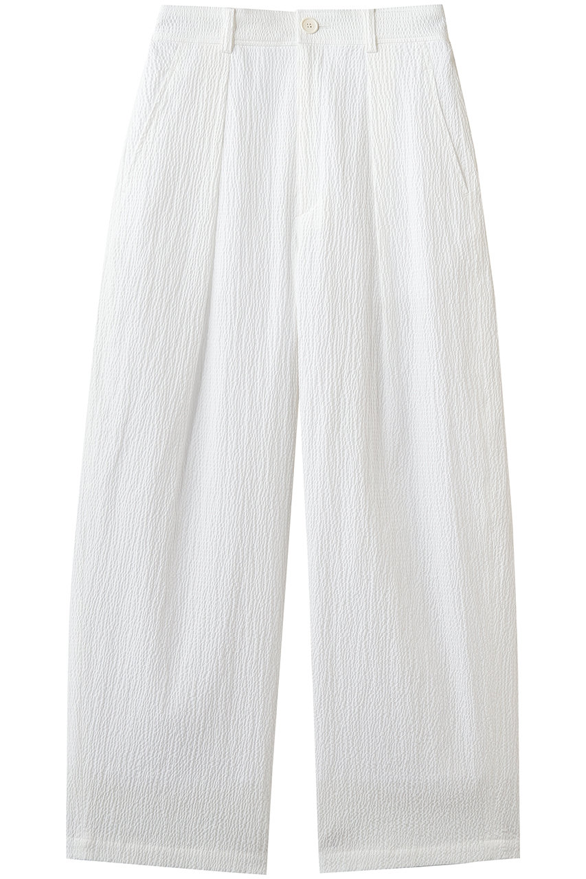 スティーブン アラン/Steven Alanのリップル コットン タック トラウザーズ(ホワイト/8214-2-000020)