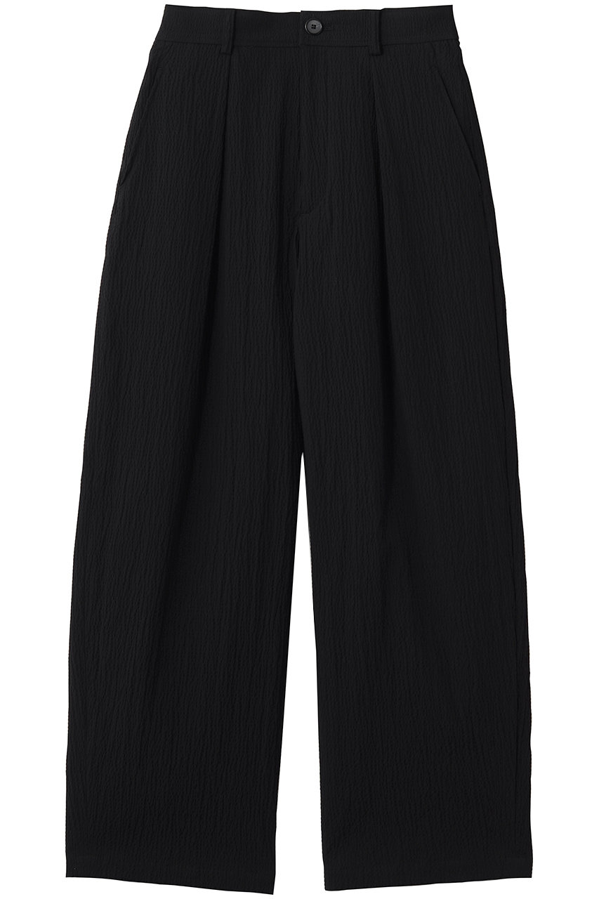 スティーブン アラン/Steven Alanのリップル コットン タック トラウザーズ(ブラック/8214-2-000020)