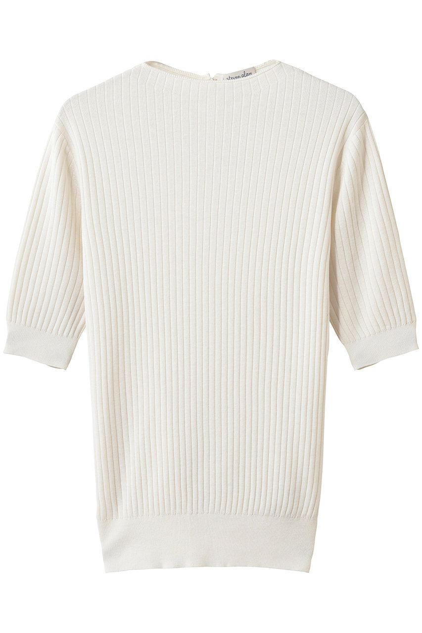 スティーブン アラン/Steven Alanのボトルネック ハーフスリーブ ニット(オフホワイト/8213-1-000014)