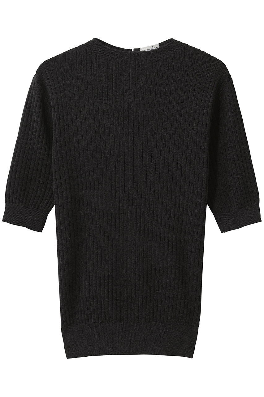 スティーブン アラン/Steven Alanのボトルネック ハーフスリーブ ニット(ダークグレー/8213-1-000014)