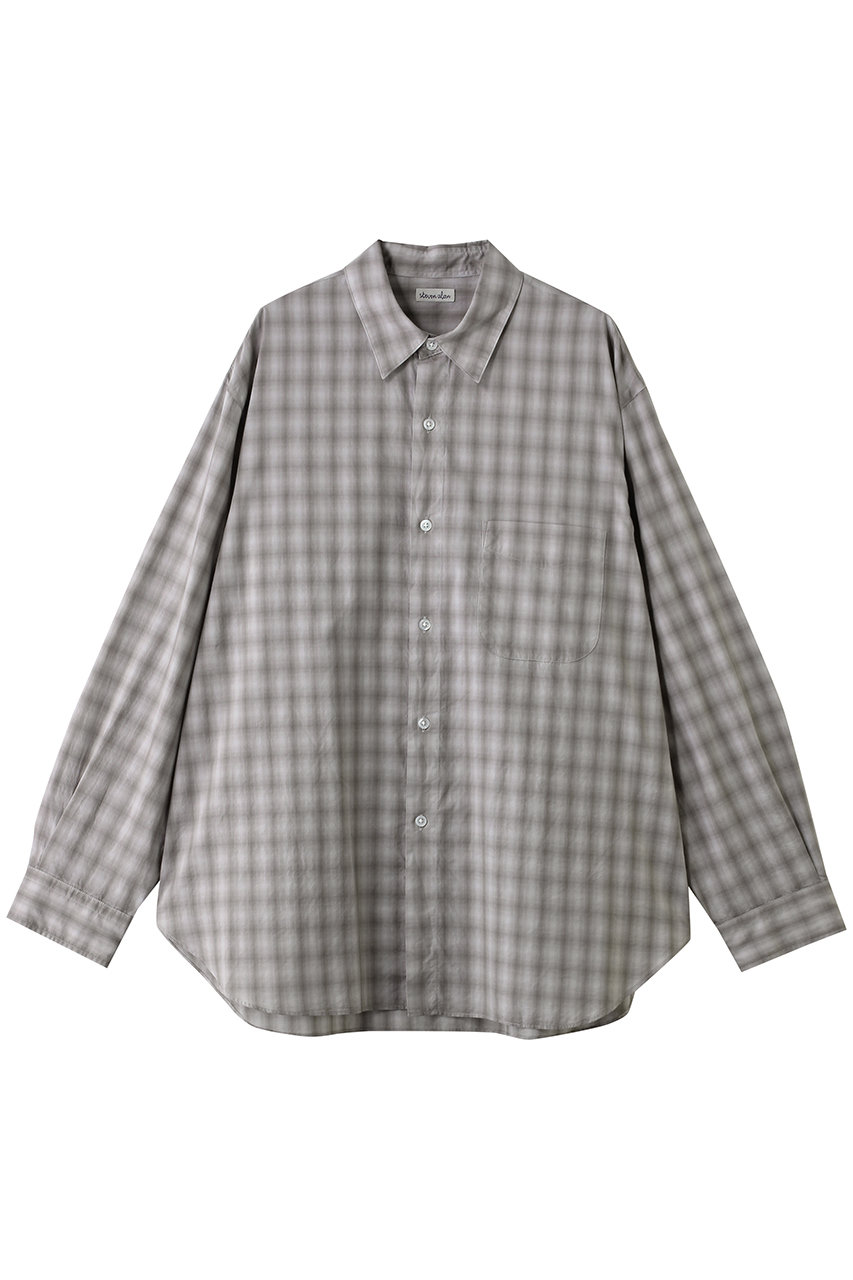 スティーブン アラン/Steven Alanの【MEN】C/L/S オンブレー チェック レギュラーカラー シャツ LOOSE(モカ/8111-6-000000)
